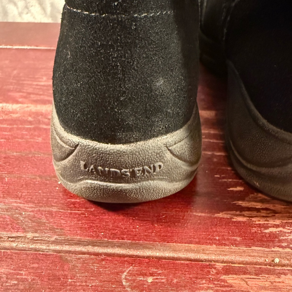 Lands End Womens All Weather Suede and Quilted Black Boots Size 9.5 - Picture 7 of 12
